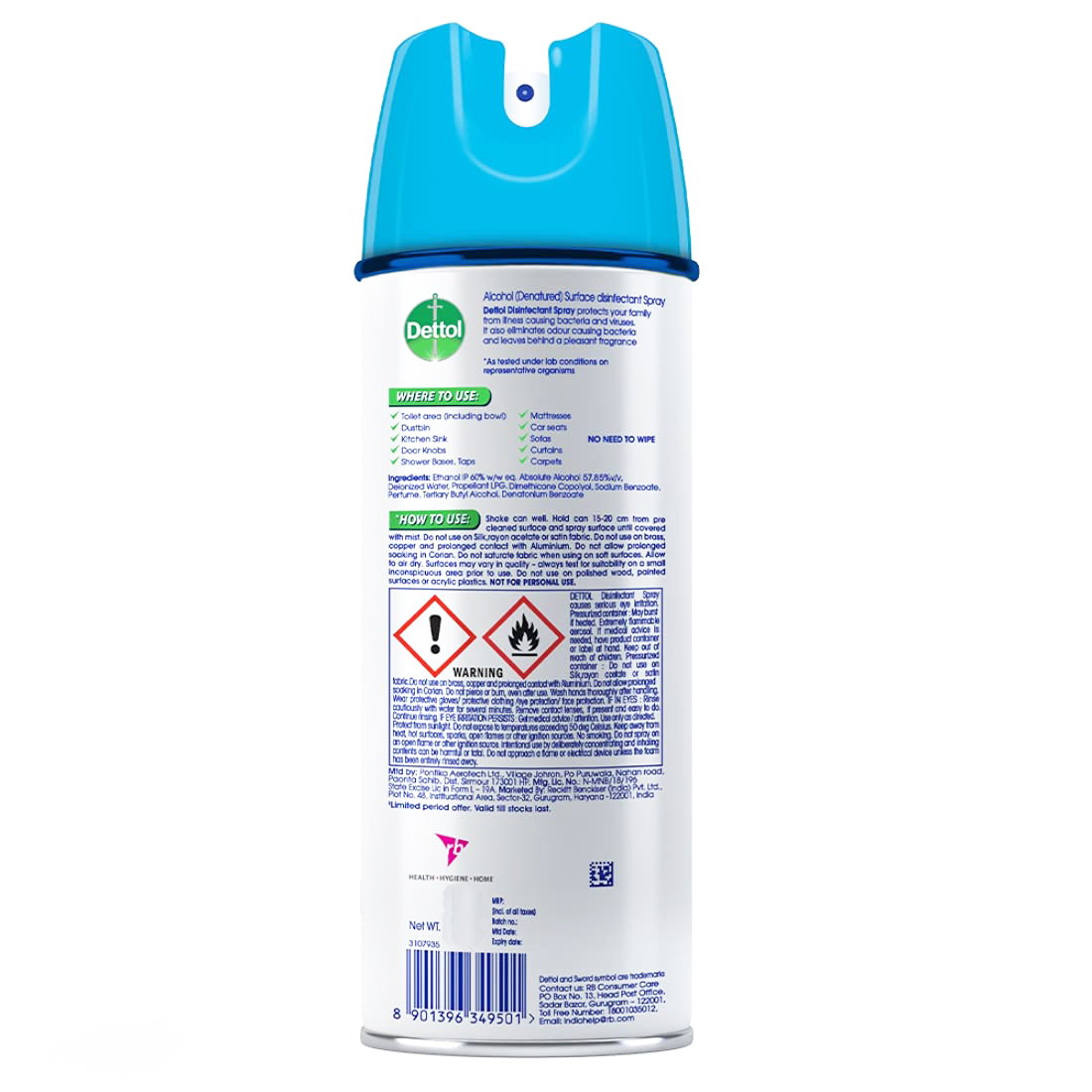 Disinfectant Sanitizer Spray - 225ml