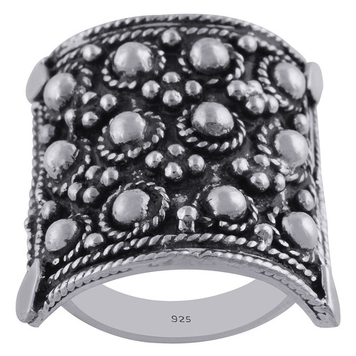 प्रामाणिक रवा डिज़ाइन किया हुआ प्लेन 925 स्टर्लिंग सॉलिड सिल्वर हैंडमेड रिंग जेंडर: बच्चे