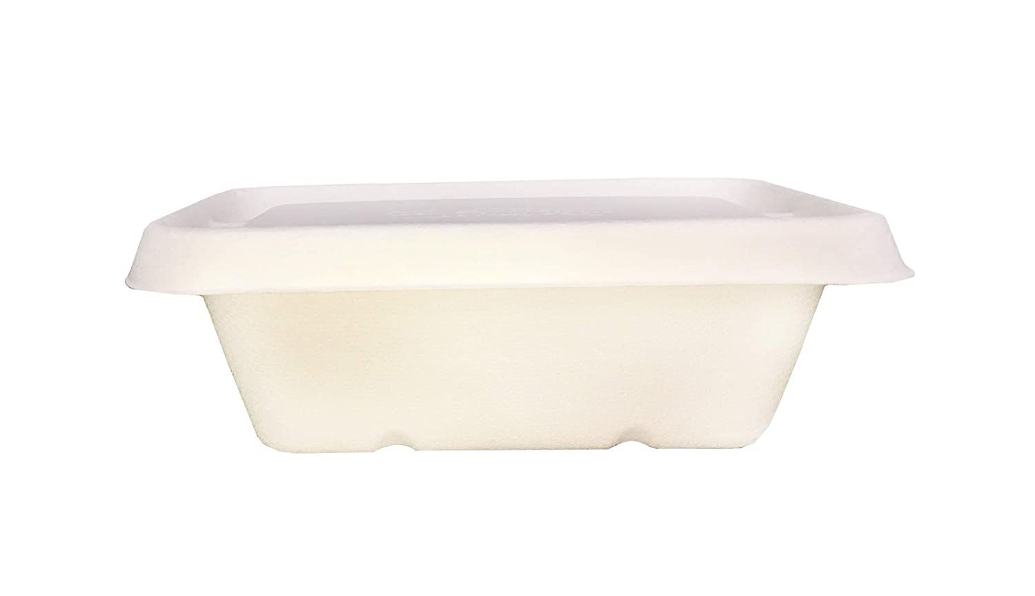 650ml Bagasse Food Box - Color: White'