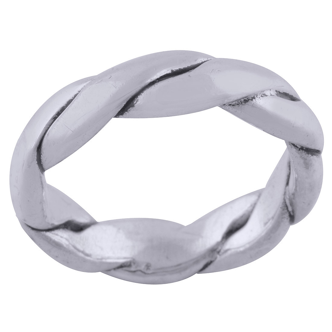Twisted Plain Band 925 Sterling Solid Silver Handmade Ring Gender: Children