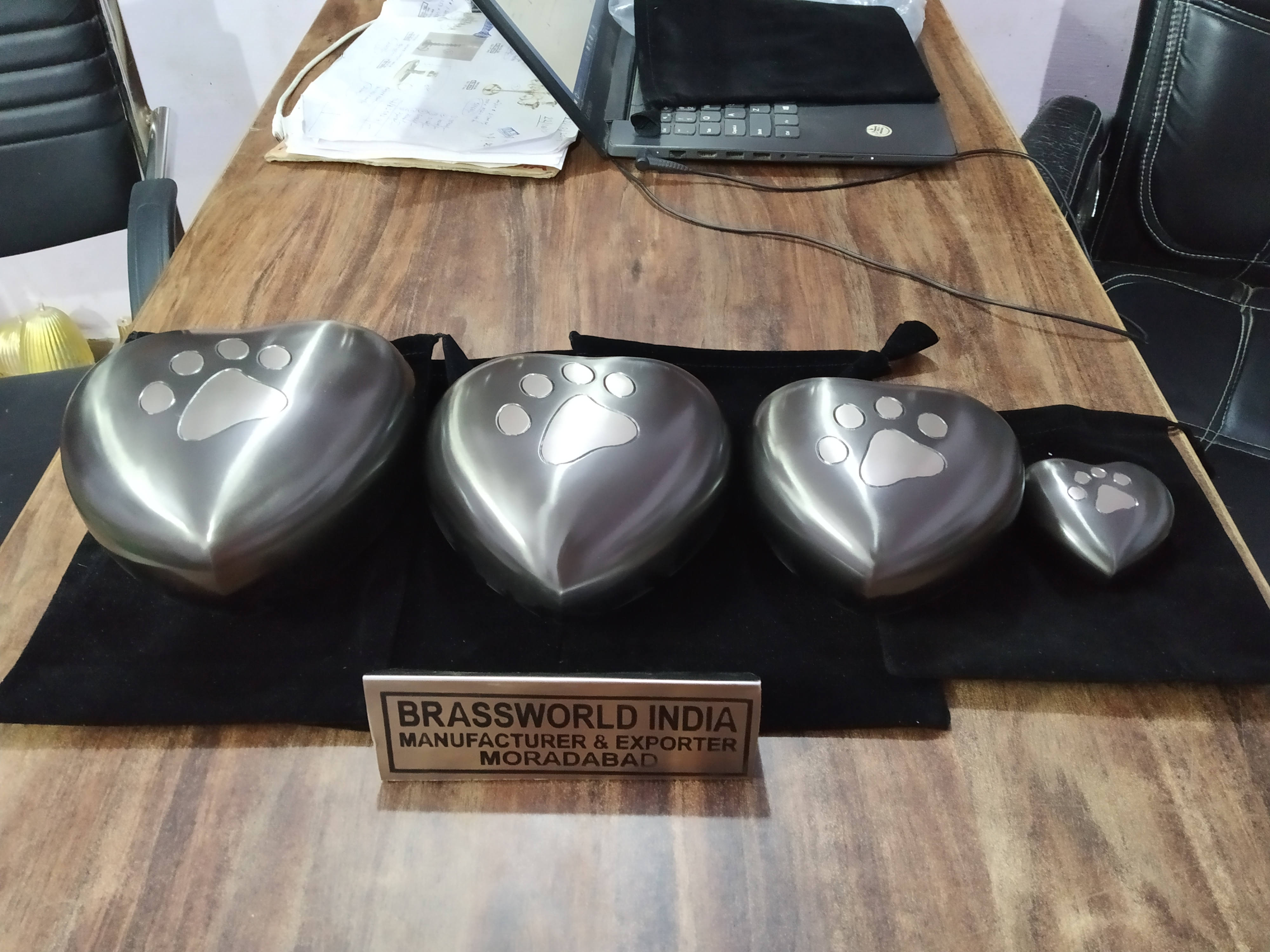 Anthrecite Grey Heart All Size Of Pet Urn Funeral Supplies