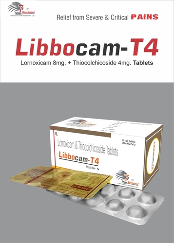 Thiocolchicoside 4Mg And Lornoxicam 8 Mg Tablets Generic Drugs