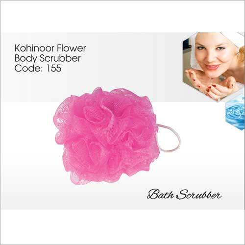 Kohinoor Flower Body Scrubber - Soft Fabric, Different Colors | Perfect for Bathroom Use
