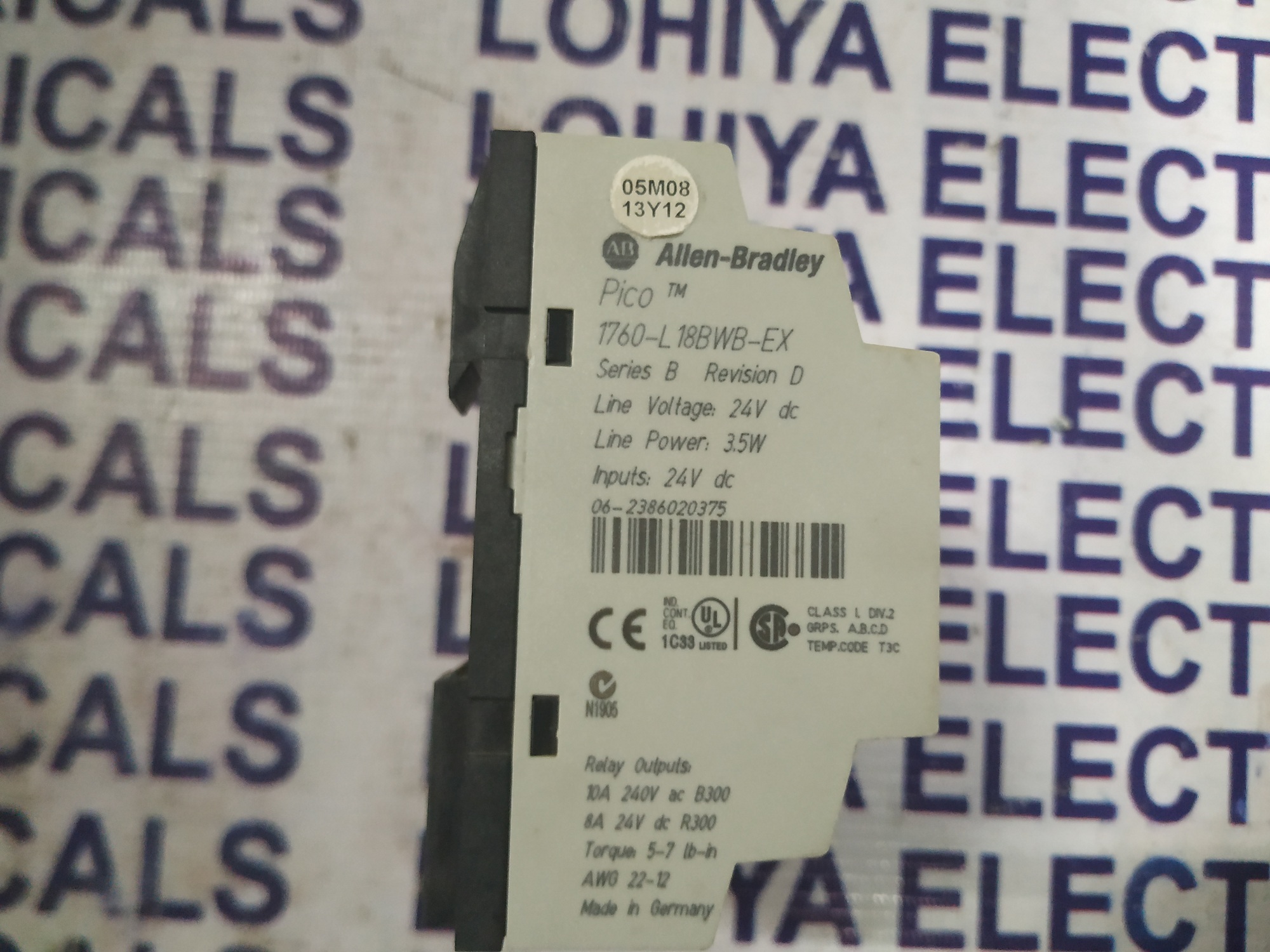 Allen Bradley Plc 1760-l18bwb-ex