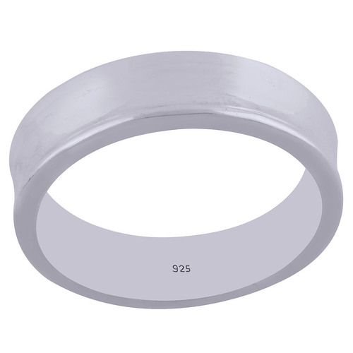 Plain Band 925 Sterling Solid Silver Handmade Ring Size: Length: 5 Mm X Thickness: 1.5 Mm