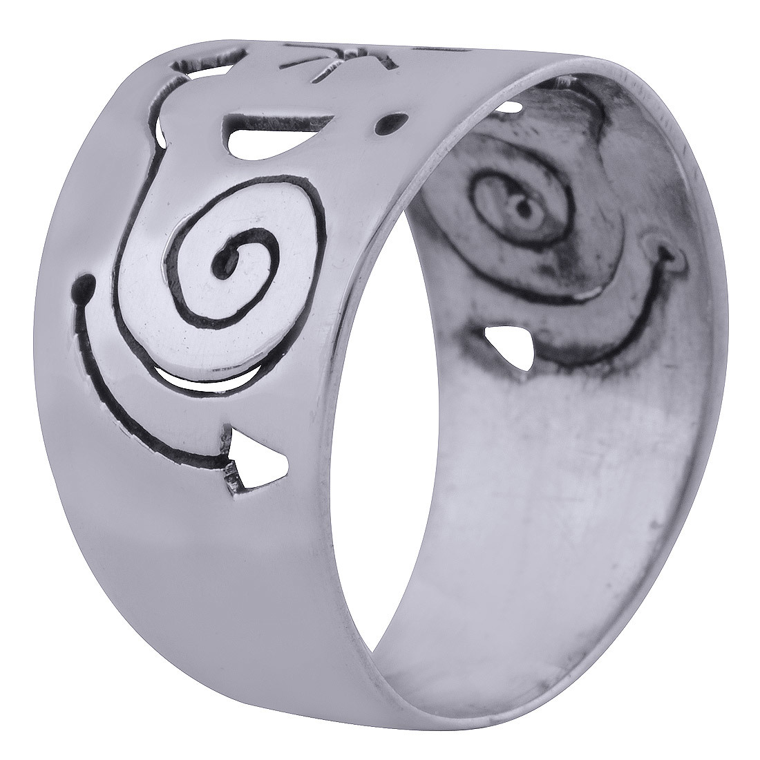 Galaxy Cut Out Plain 925 Sterling Solid Silver Handmade Ring Gender: Children