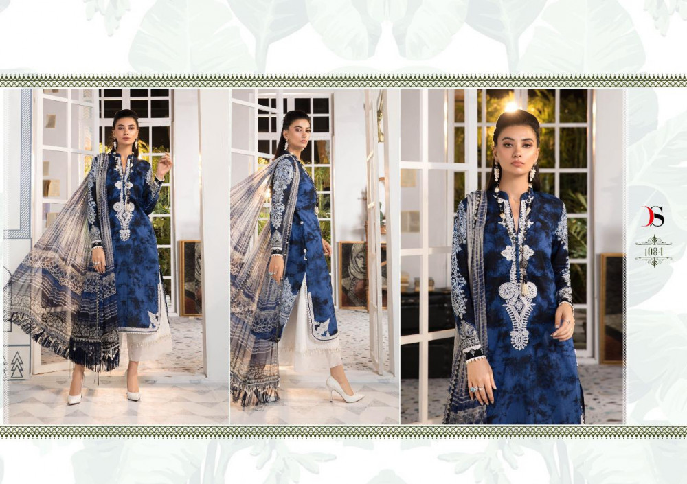 Multi Color Deepsy Maria B M Prints-21 Pakistani Style Ptatch Work Suits Catalog