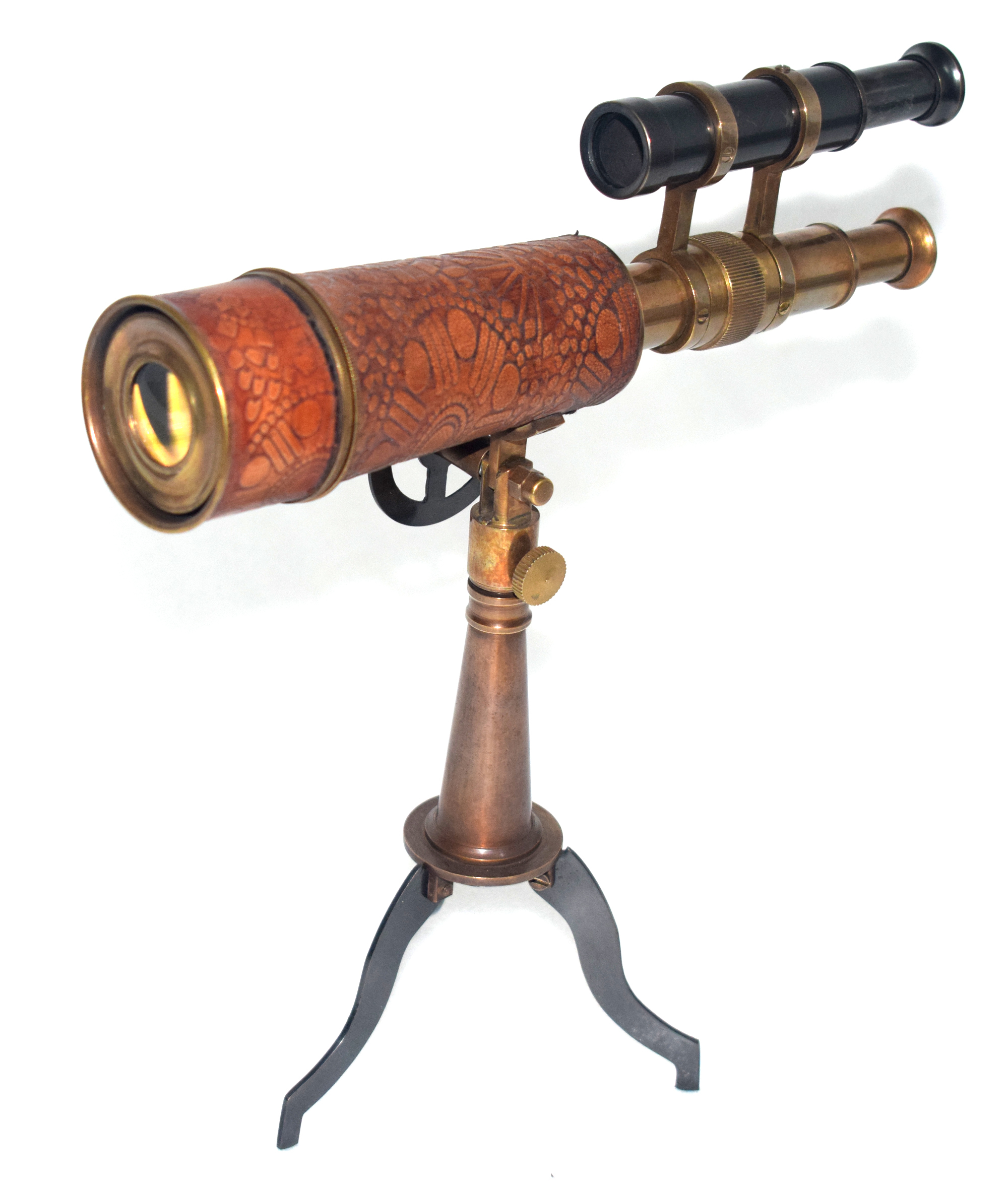 Antique Finish Brass Binocular With Stand