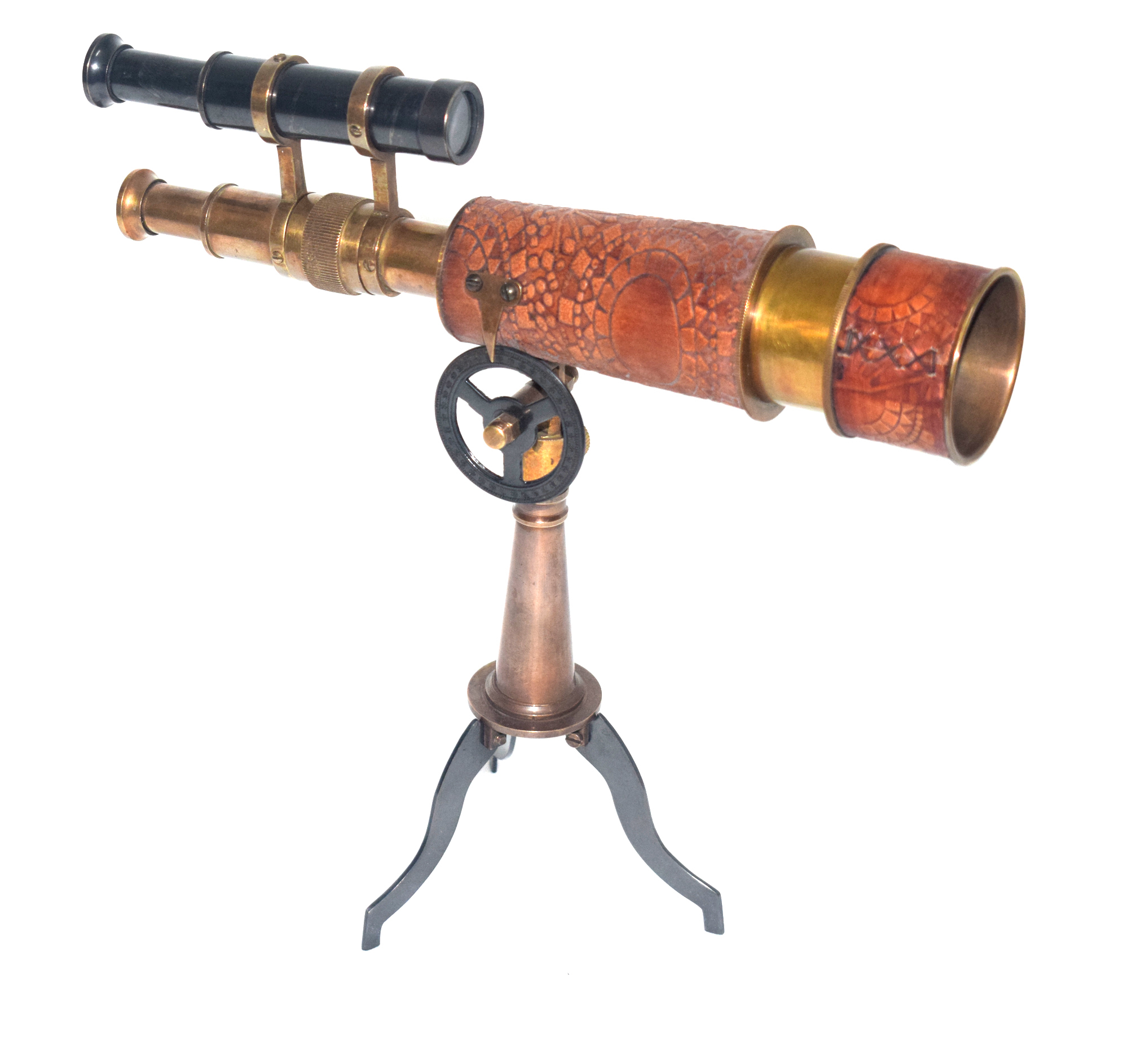 Antique Finish Brass Binocular With Stand