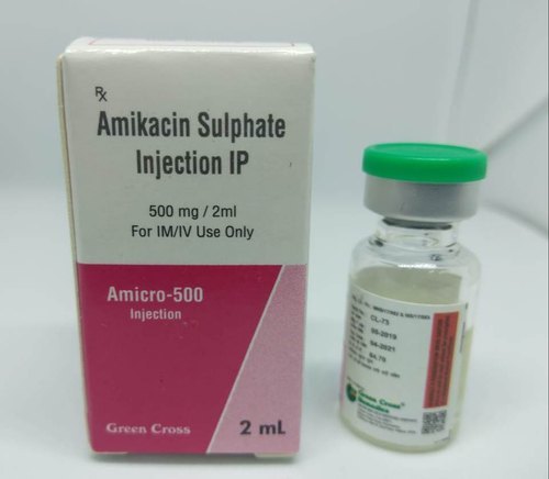 Amikacin Injection - Liquid Formulation for Bacterial Infections | Anti-Bacterial, Suitable for All Ages, Dosage as Per Doctor's Advice, Store in Cool Dry Place