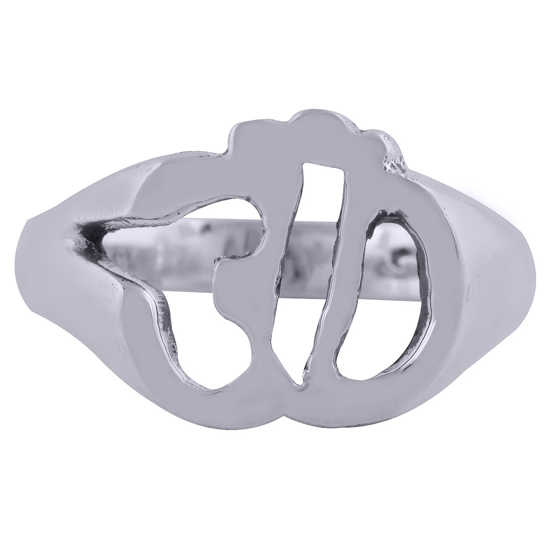 Om Plain 925 Sterling Solid Silver Handmade Ring Gender: Children