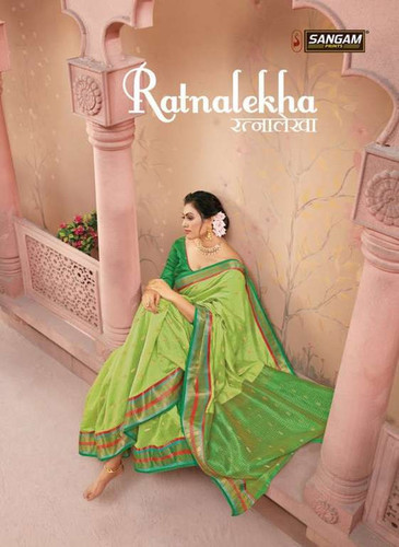 Sangam Prints Ratnalekha Weaving Handloom Silk Saree Catalog