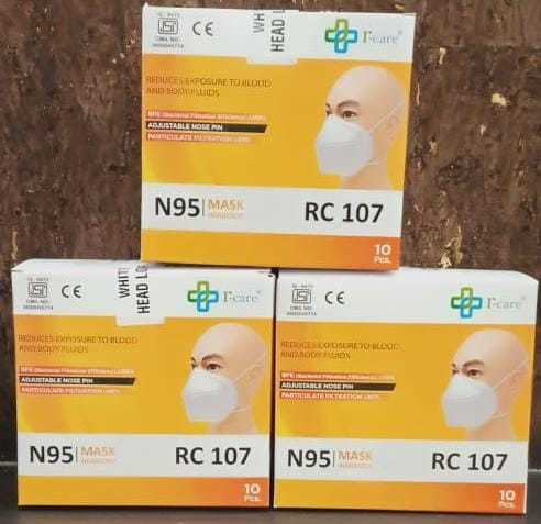 Rc107 : N95/ffp2 Mask Without Respiratory Valve With Headloop - Non Woven Fabric, 5 Colors Available | Cool, Lightweight, Smooth Texture, Plain Style