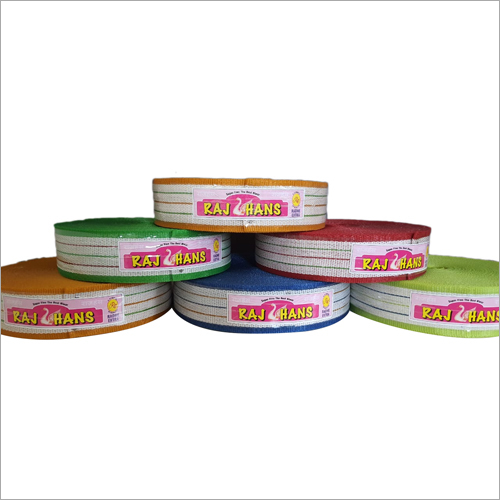 Virgin Monofilament Niwar - Multicolor Plastic Webbing | Plain Texture for Bags and Bad Uses