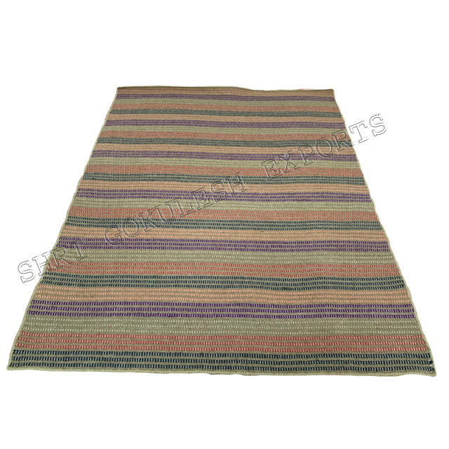 Indian Handmade Jute Hemp Decorative Rugs And Carpet Back Material: Woven Back