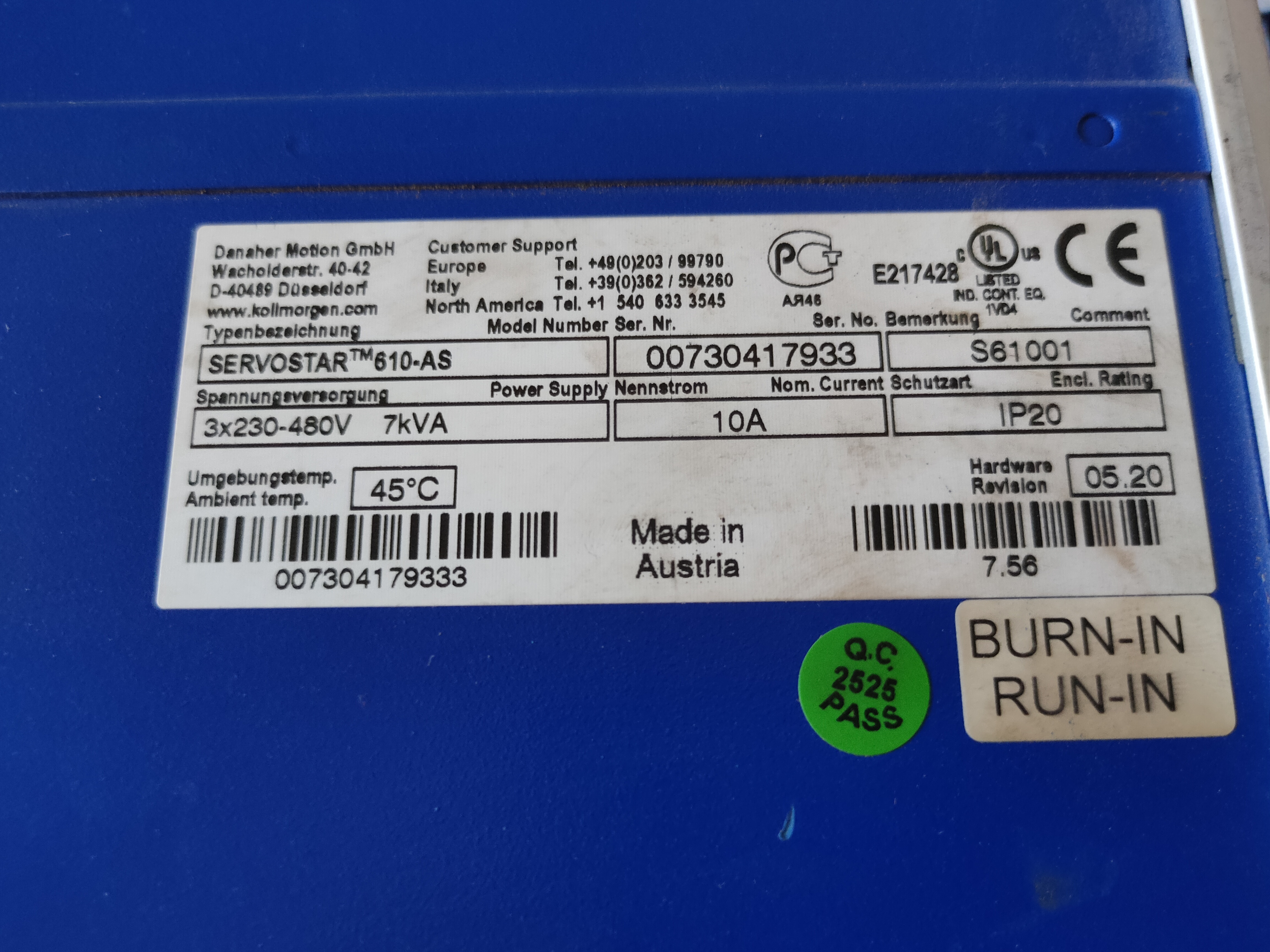 Kollmorgen Servo Start Tm 610-as