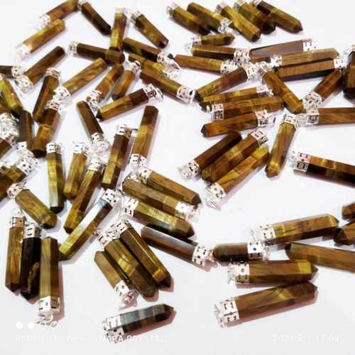 टाइगर आई क्रिस्टल पेंसिल पेंडेंट