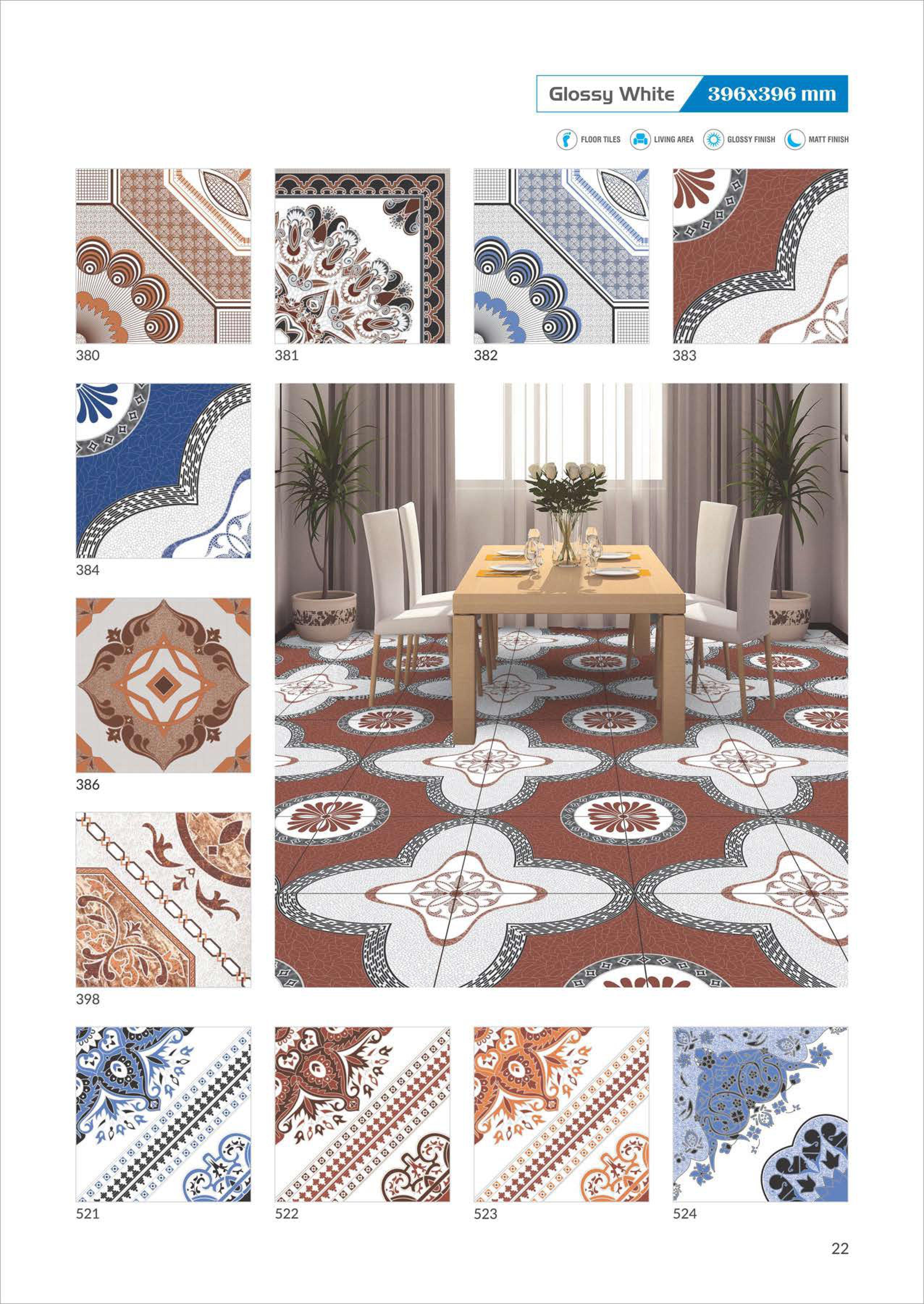 Any Color 40x40 Normal Digital Floor Tiles