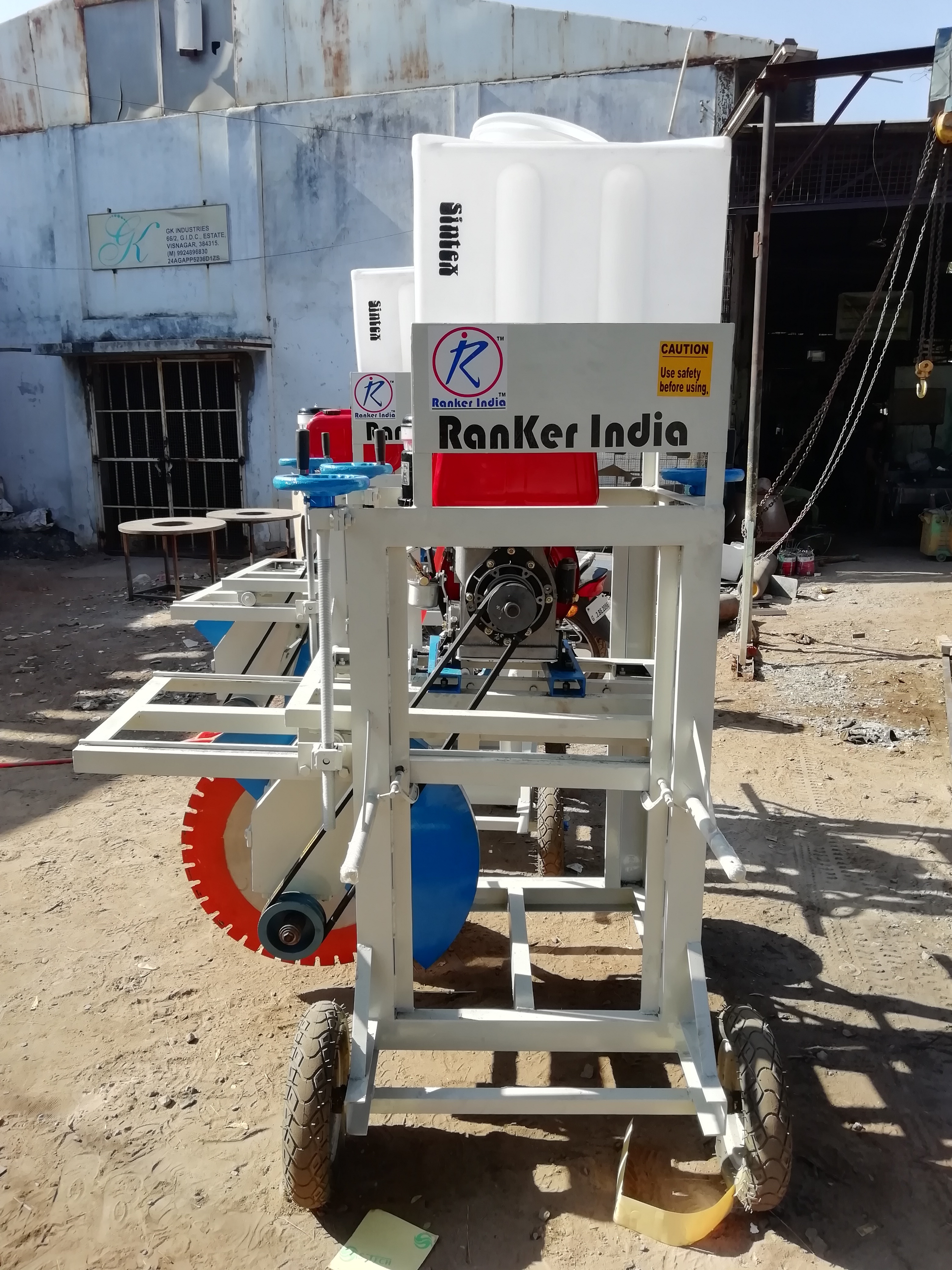 Curb Cutting Machine - Diesel Engine Power 5hp & 10hp, 20-32 Inch Blade Size | Semi-automatic, Air & Water Cooled, 9-15 Inch Cutting Depth, 3200 Rpm