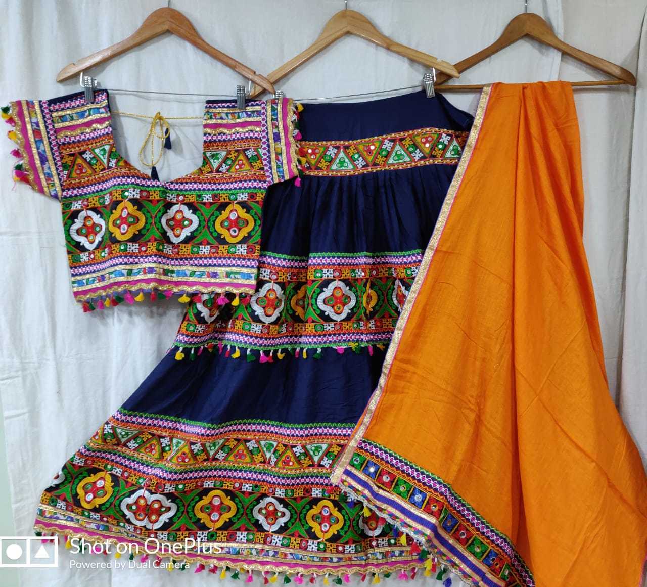 white christmas dresses Black Navratri Dress for Women – Mirror Work Lehenga Choli Online main image 0