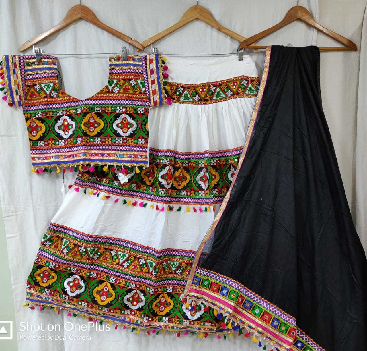 knee length dresses for ladies Girls Traditional Gujarati Garba Dandiya Dance Costume (Chaniya, Choli –  The Dance Bible main image 1