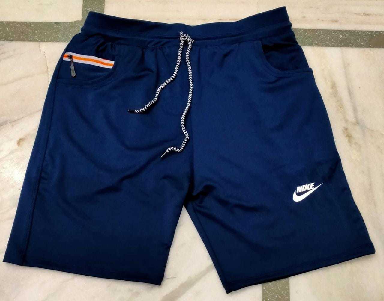 Lycra Shorts With Mobile Pocket - Four Way Lycra Fabric, Free Size, 18 Inch Length, Available In Six Colours | Features: Anti Wrinkle, Washable, No Fade, Dual Side Pockets, Zip Mobile Pocket