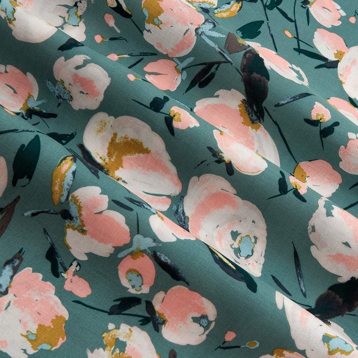 Pashmina Digital Print Fabrics - Polyester, 44 Inch Width, 100 Inch Length | Printed Texture, Colourfastness, Washable, Ideal For Kurti & Dress
