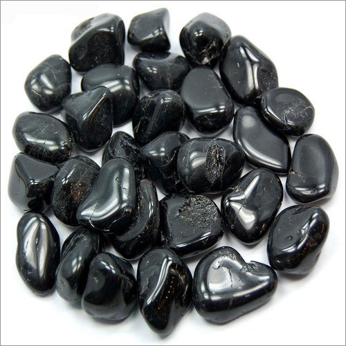 Black Tourmaline Tumbled Stone - 1/2 to 1 Inch | Black Color, Negative Energy Shielding, Multi-Industry Use