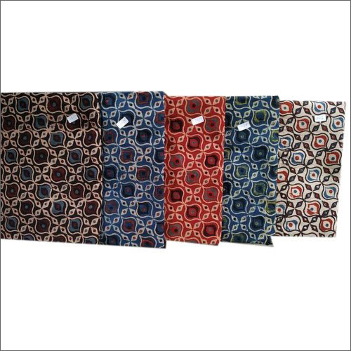 वॉशेबल नेचुरल डाई हैंड ब्लॉक प्रिंटेड कॉटन फैब्रिक