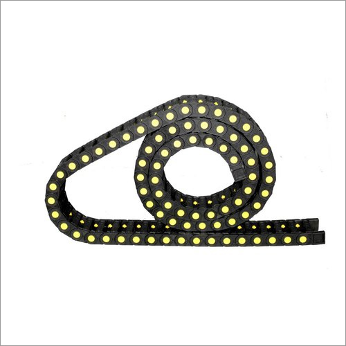 Cable Drag Chain - Nylon-66, 60x200mm, Black | 1-year Warranty, Square Hole Shape, Ready Stock, Semi Closed Design