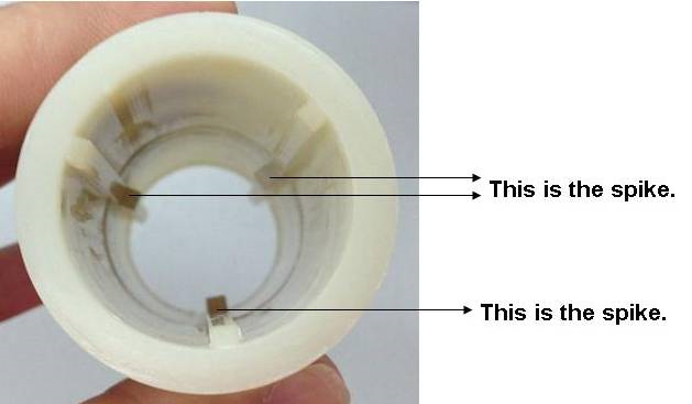 Plastic Core For Barcode Roll - Color: White