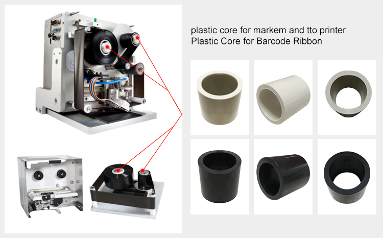 Plastic Core For Barcode Roll - Color: White