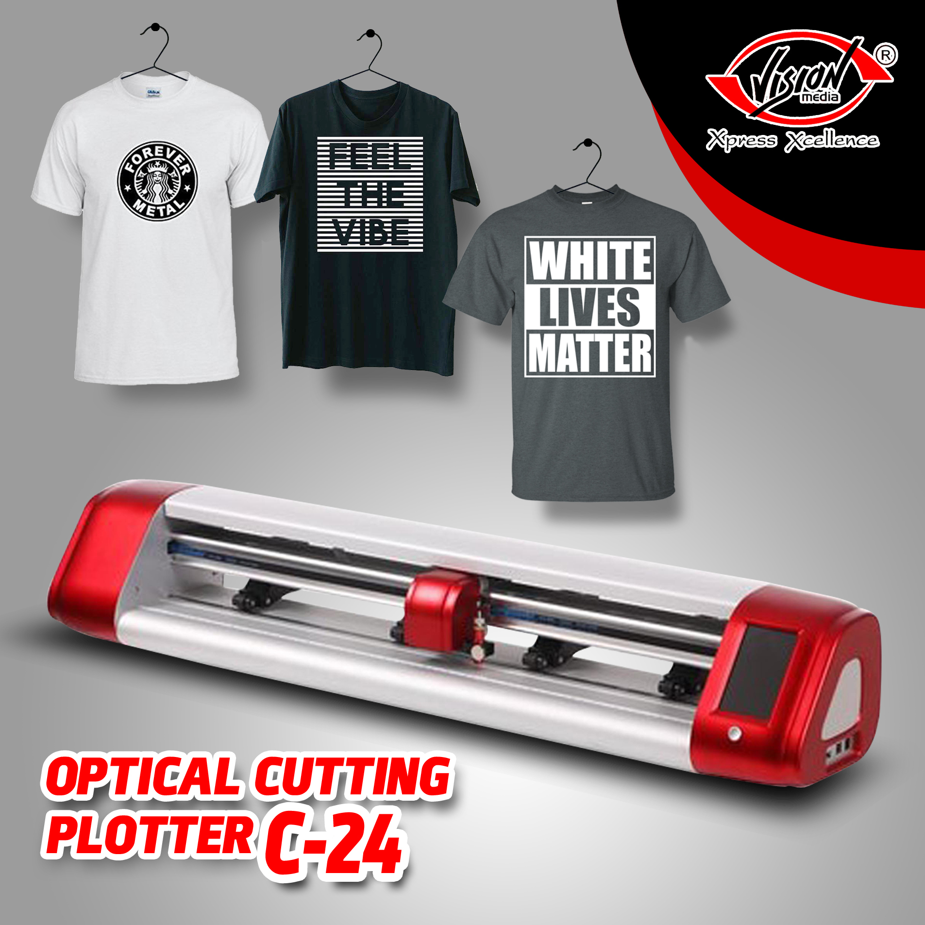 Skycut Vision Media C-24 Cutting Plotter - Color: Red
