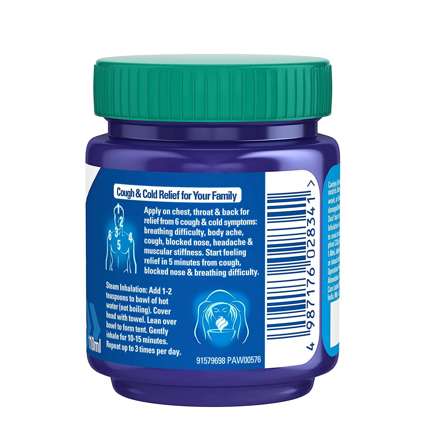 Vicks Vapo Rub Maha Saver Pack - 110ml Age Group: For Children(2-18years)