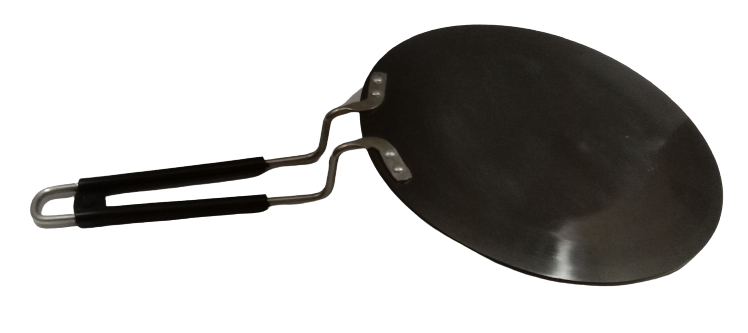 Hard Anodized Concave Tawa - Aluminum, 9 & 10 No. Sizes | Scratch Resistant, Induction Supported, Comfortable Grip, Easy To Clean