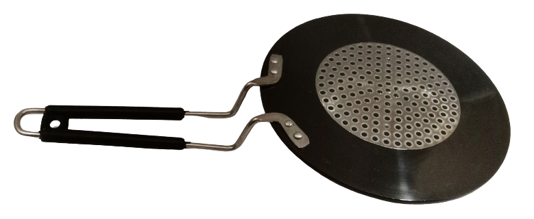 Hard Anodized Concave Tawa - Aluminum, 9 & 10 No. Sizes | Scratch Resistant, Induction Supported, Comfortable Grip, Easy To Clean