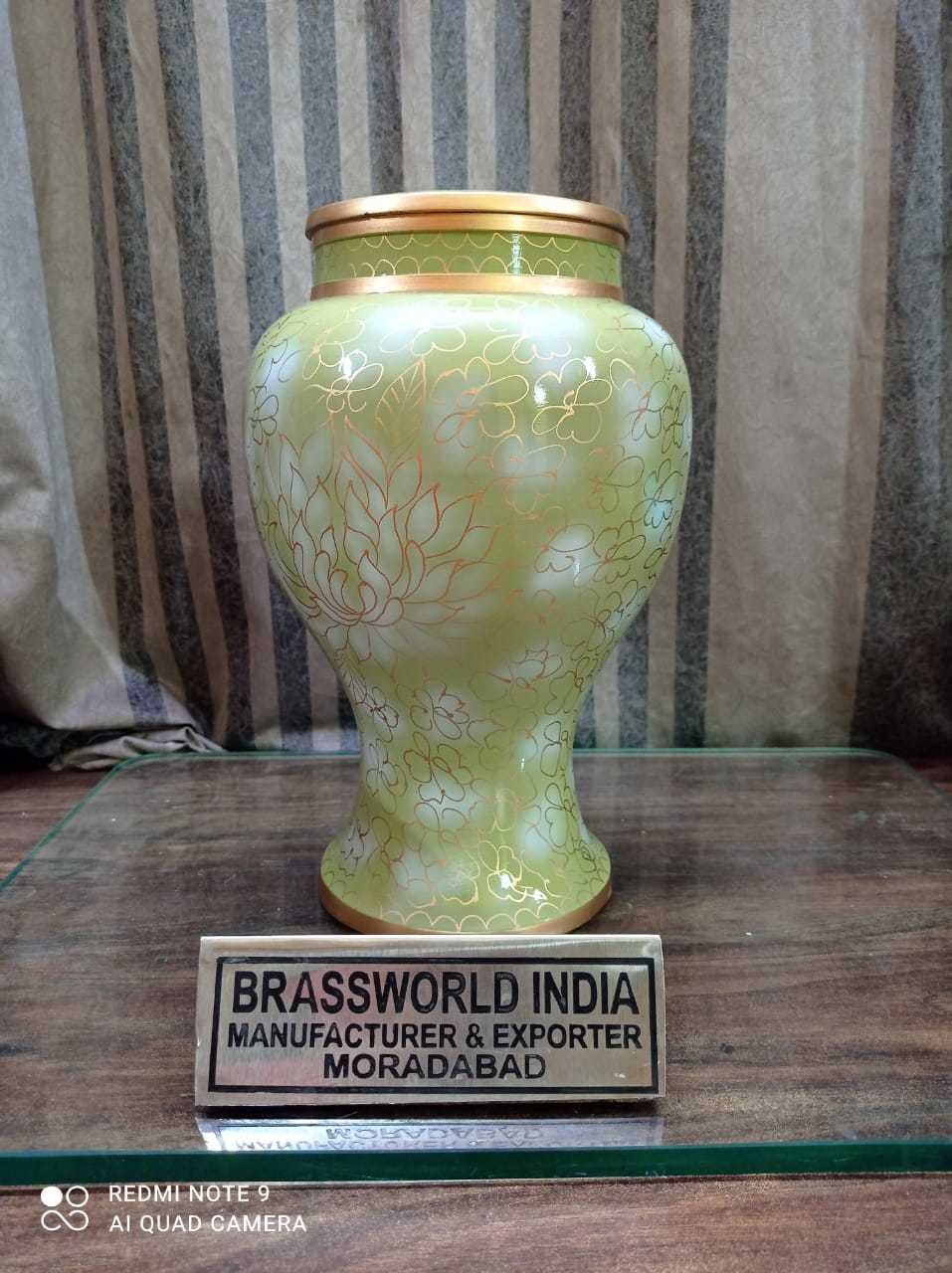 Aluminium Green Cremation Urn For Human Ashes