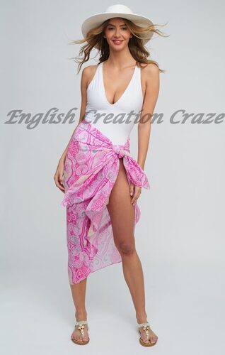 मल्टी कलर होलसेल शिफॉन प्रिंटेड बीच पेरेस मैन्युफैक्चरर्स