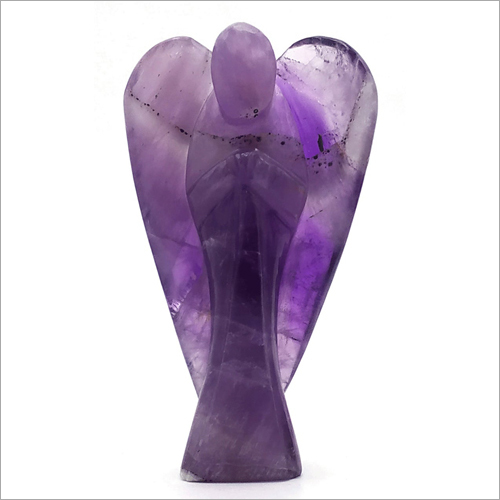 3 Inch Amethyst Orgonite Crystal Angel - Crystal Material, 4 Inch Height, Purple Color | Ideal For Healing, Decoration, And Collection