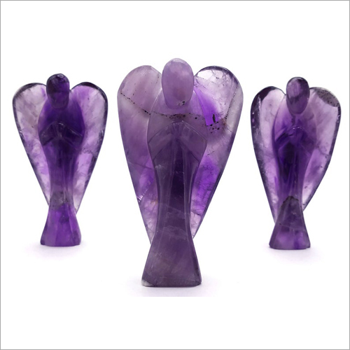 3 Inch Amethyst Orgonite Crystal Angel - Crystal Material, 4 Inch Height, Purple Color | Ideal For Healing, Decoration, And Collection