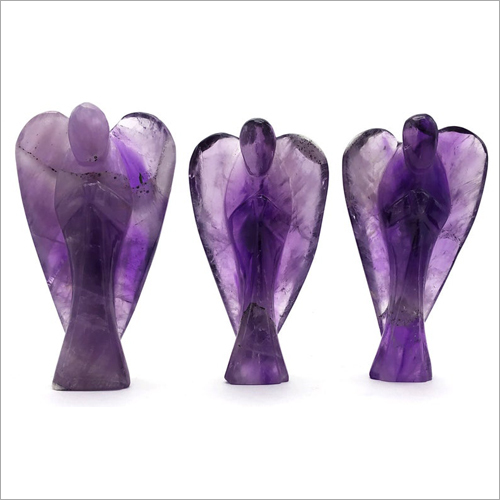 3 Inch Amethyst Orgonite Crystal Angel - Crystal Material, 4 Inch Height, Purple Color | Ideal For Healing, Decoration, And Collection