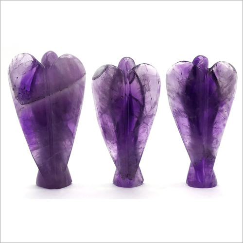 3 Inch Amethyst Orgonite Crystal Angel - Crystal Material, 4 Inch Height, Purple Color | Ideal For Healing, Decoration, And Collection