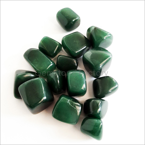 Green Jade Crystal Tumble Size: 20 Mm