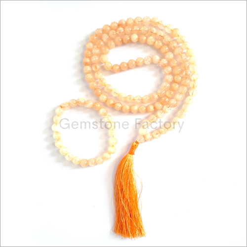 8mm Natural Citrine Beads - Natural Stone, 200 Grams, Yellow Color | Ideal For Healing And Jewelry Creation