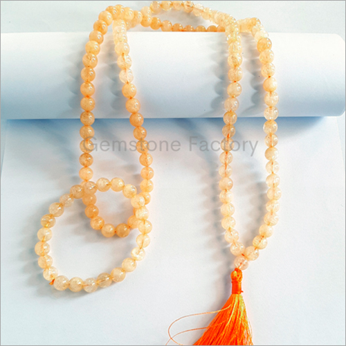 8mm Natural Citrine Beads - Natural Stone, 200 Grams, Yellow Color | Ideal For Healing And Jewelry Creation
