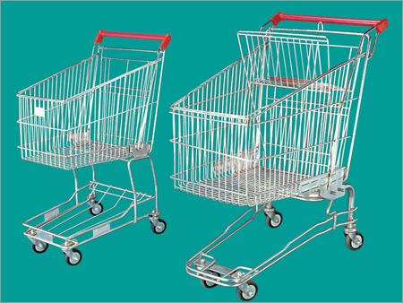 स्टेनलेस स्टील शॉपिंग ट्रॉलियां