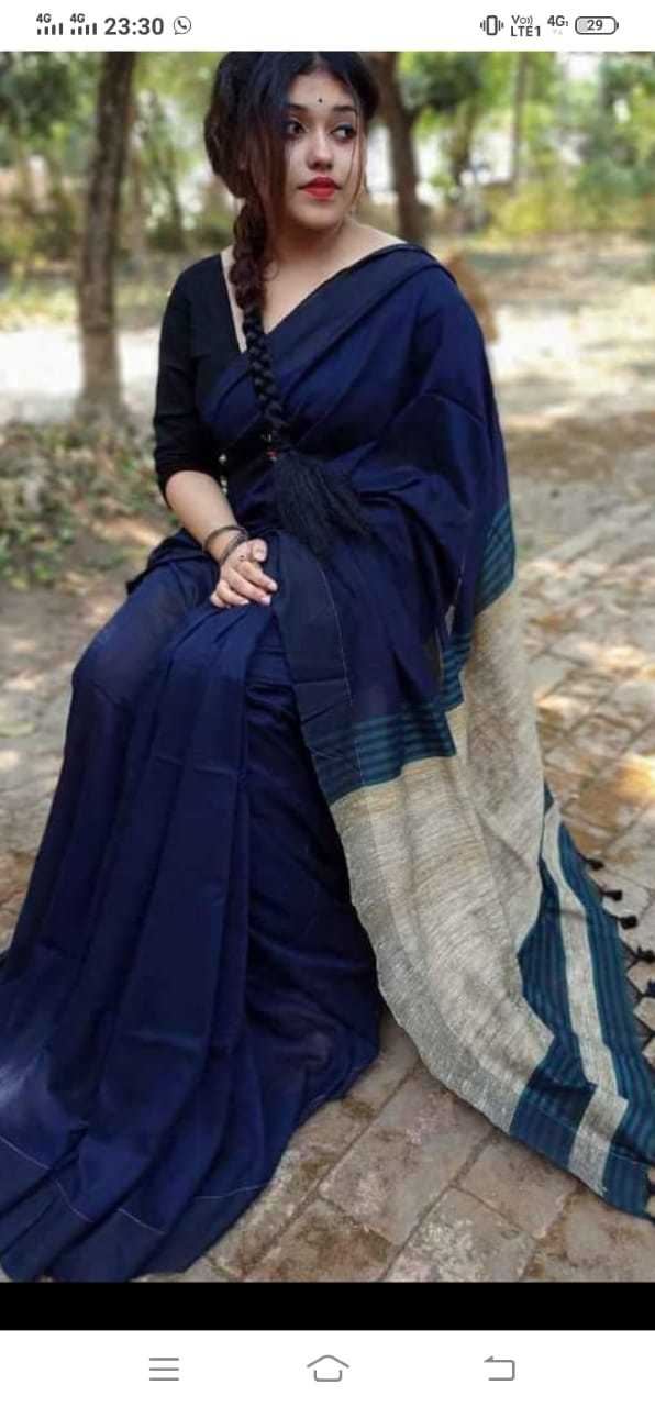 Dual Colour. Gheecha Work Pallu Saree.