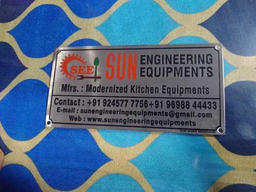 Stainless Steel Name Plates - 1.5mm Thick, Brushed Finish | Rectangular Shape, Screw Mounting, Silver Color