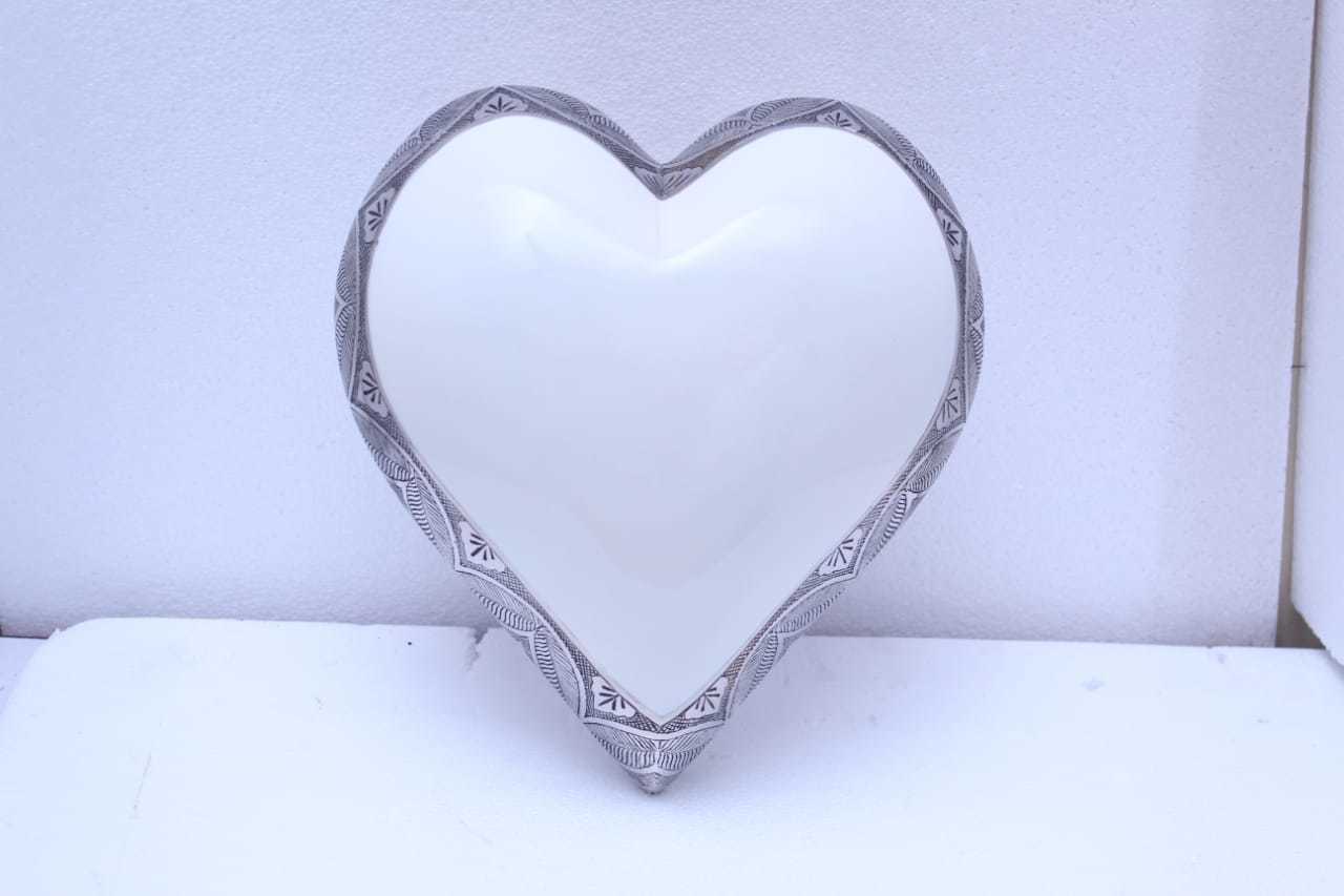 Purple Heart With Beautiful Flower Engraved Funeral Supplies