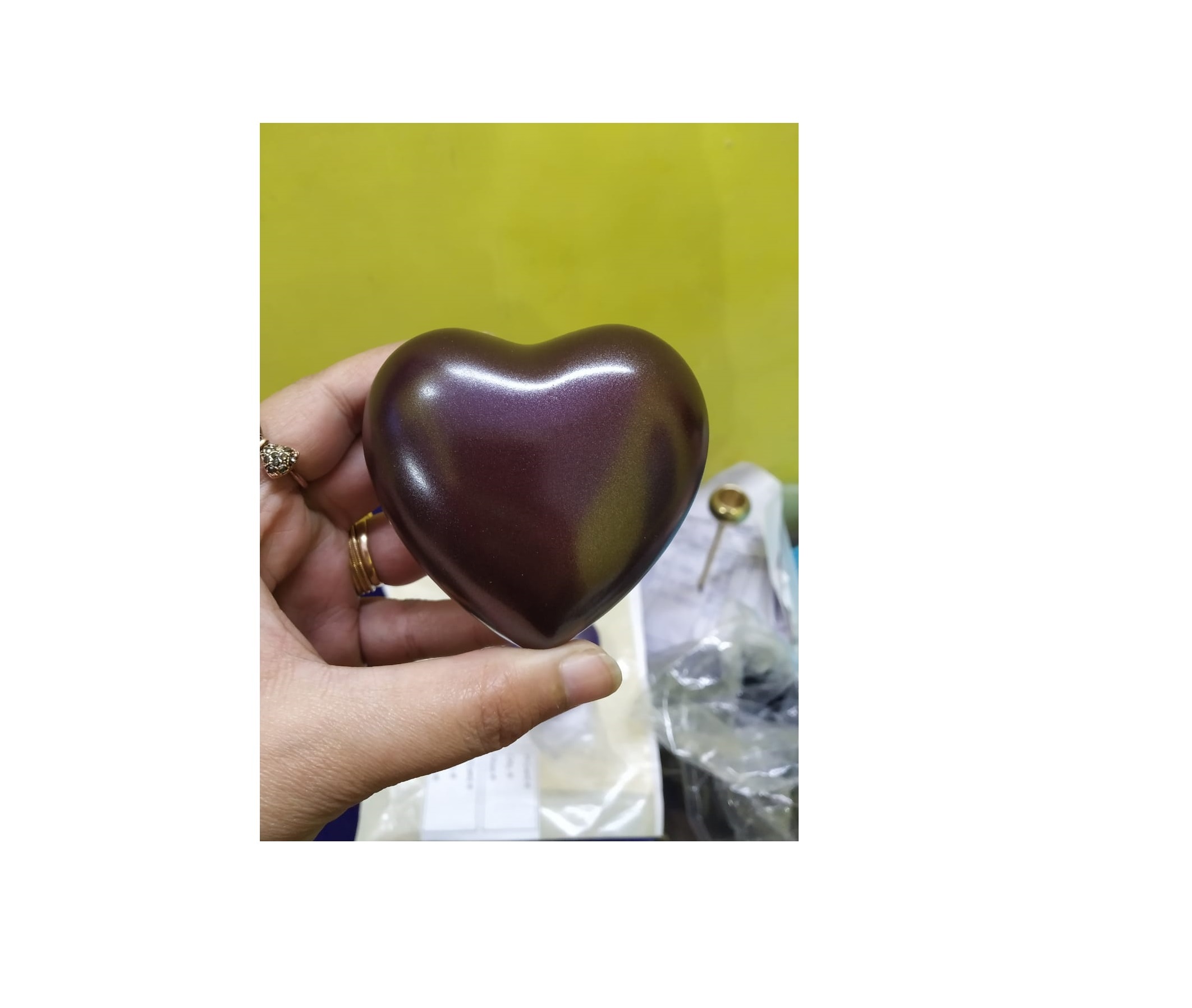 Black Brass Heart Keepsake Urn